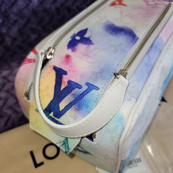 Louis Vuitton Toiletry Watercolor Cosmetic Bag Giant Flower Monogram Vir… - Picture 7 of 17
